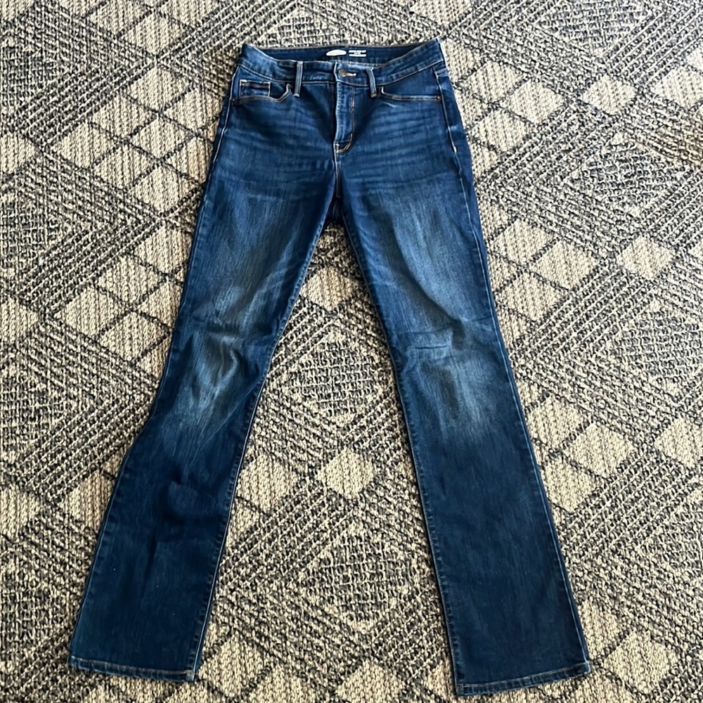 OLDNAVY- boot-cut jeans, high rise